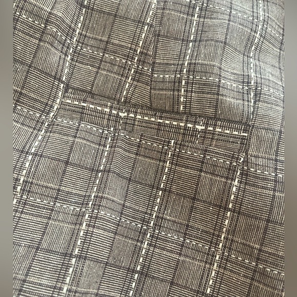 Women’s JCL Size M brown plaid pleated button fly belted pants with pockets - Picture 5 of 6